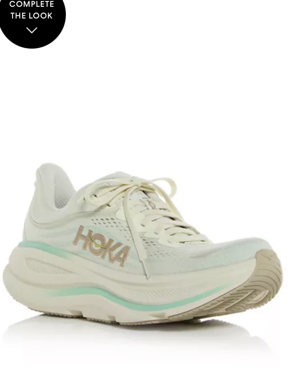 Hoka Women’s Bondi 9 Sneaker in Truffle Salt/Sea Glass sizes 9, 9.5 New in Box